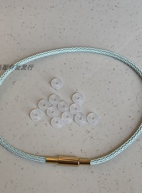 2mm螺纹旋转手绳编织皮绳防水钢丝手链3D硬金黄金转运珠男女红绳