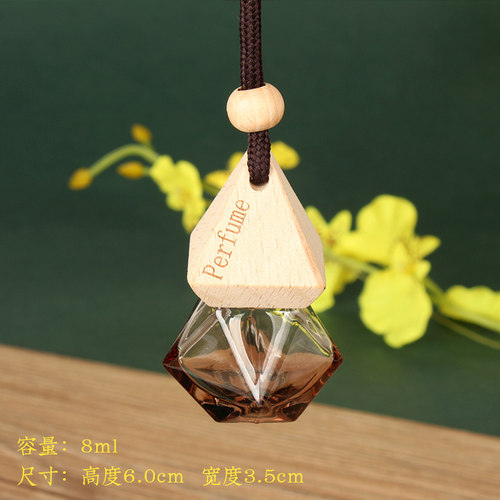 diy汽车香水空瓶8ml挂饰瓶子手工车载香水瓶空瓶精油瓶吊坠瓶子 - 图0