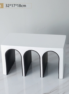 工艺几何轻奢玄关样板房装饰品