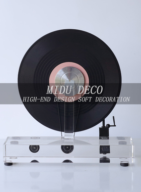 水晶装饰现代样板房黑胶唱片机