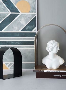 轻奢风几何金属售楼处软装饰品