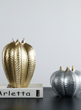 现代简约客厅电视柜橱玄关样板房售楼台面博古架创意花瓶软装摆件