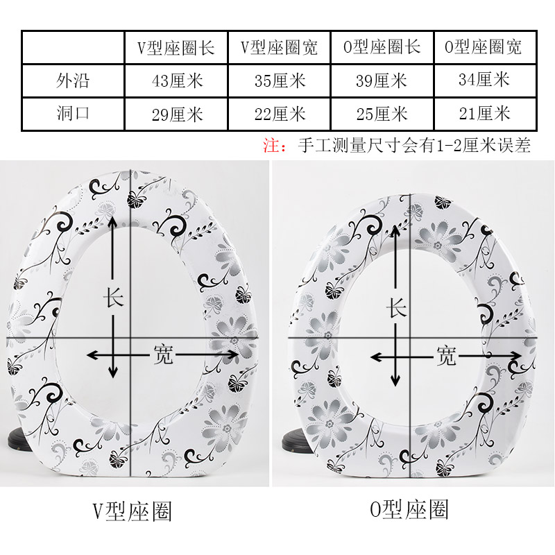 马桶圈坐便盖单圈软防水单个圈加厚免安装坐圈公共场合个人使用 - 图1