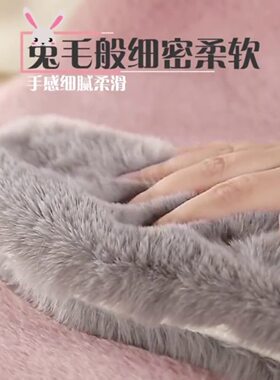 冬季加厚保暖鞋垫仿兔毛羊毛鞋垫皮毛一体雪地靴加绒棉男女毛绒软
