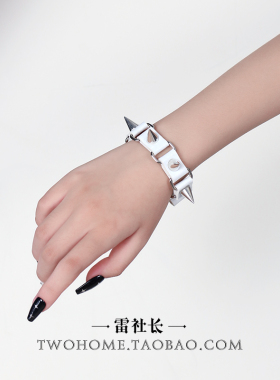 哥特Gothic满棘手链关节尖钉手环