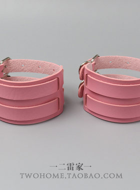 朋克风皮带扣可调Y2K粉色手腕带