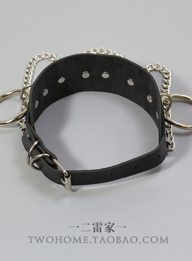 暗黑PU皮项圈项链朋克