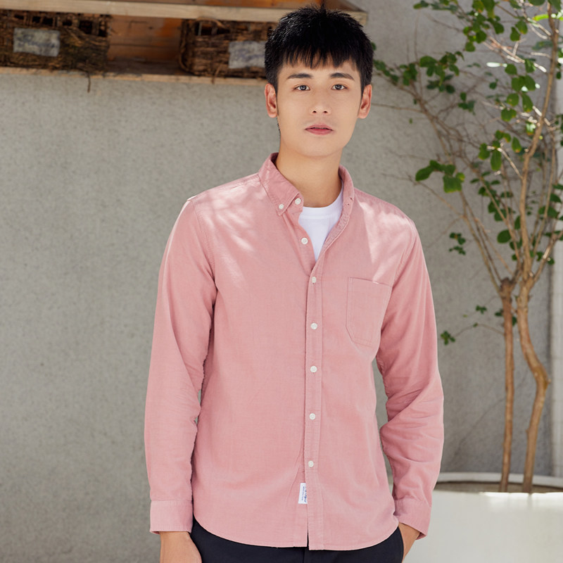 灯芯绒衬衫男长袖春秋纯棉宽松休闲上衣潮流复古全棉条绒衬衣外套,淘宝优惠券,粉丝福利购,淘宝优惠卷