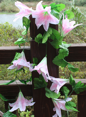 绢花藤清明花假花扫墓花百合花串