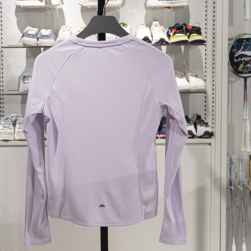 李宁女子春季新款专业跑步百搭舒适圆领透气运动长袖T恤ATLV034,淘宝优惠券,粉丝福利购,淘宝优惠卷