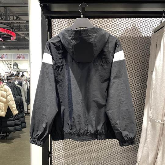 李宁男子连帽运动风衣春季款防泼水速干透气宽松休闲外套AFDU033