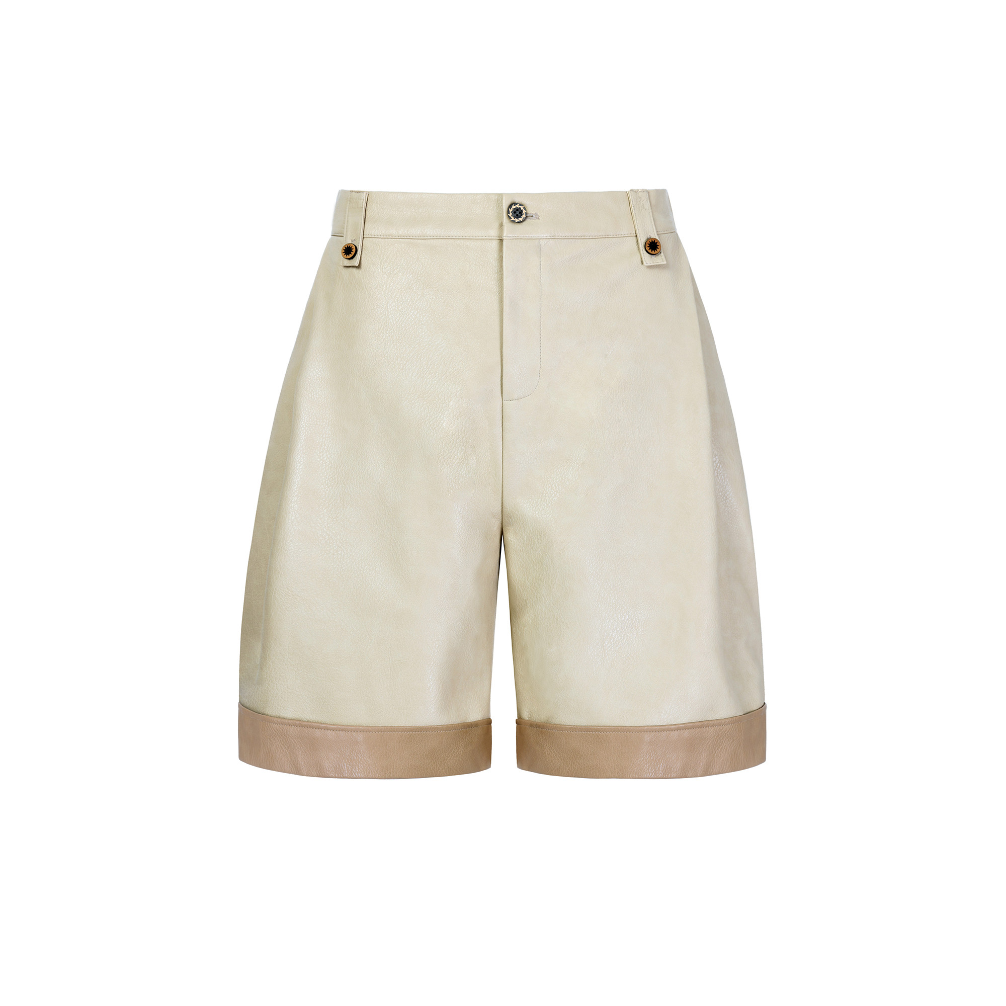 初荨 复古时髦压皱做旧PU皮撞色宽松潮流男短裤 山谷少年原创设计,淘宝优惠券,粉丝福利购,淘宝优惠卷