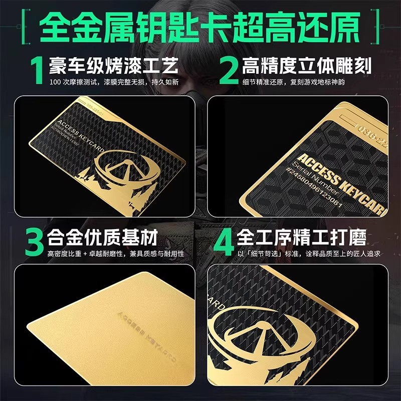 2025火爆三角洲行动游戏周边同款金属钥匙卡NFC总裁房卡启动卡男 - 图2