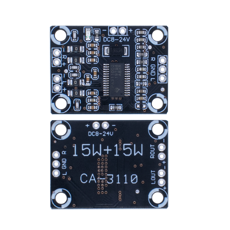 CA-3110数字功放板 2x15W双声道 立体声 D类 24V大功率 超PAM8610 - 图2