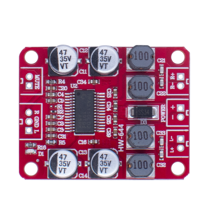 TPA3110D2数字功放板双声道2*15W立体声3110音频放大模块DC12V 2A-图2