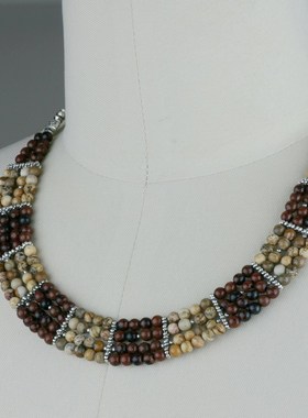 素元图画月牙复古夸张时尚项链