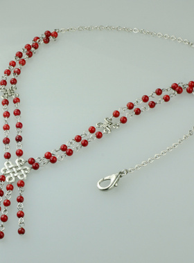 素元原创民族风复古藏饰毛衣链