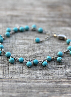 素元东陵玉石流苏精致ol风手链