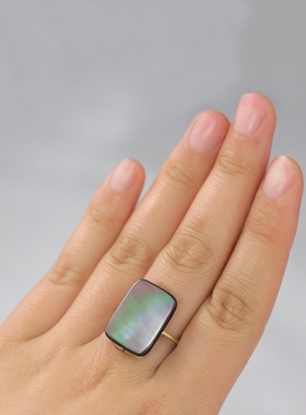 素元天然黑蝶贝方型特色手工可订