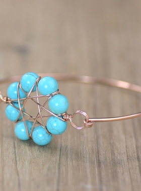 素元包邮优化松纯银手镯细女款特色民族风精致手工编织手链首饰品