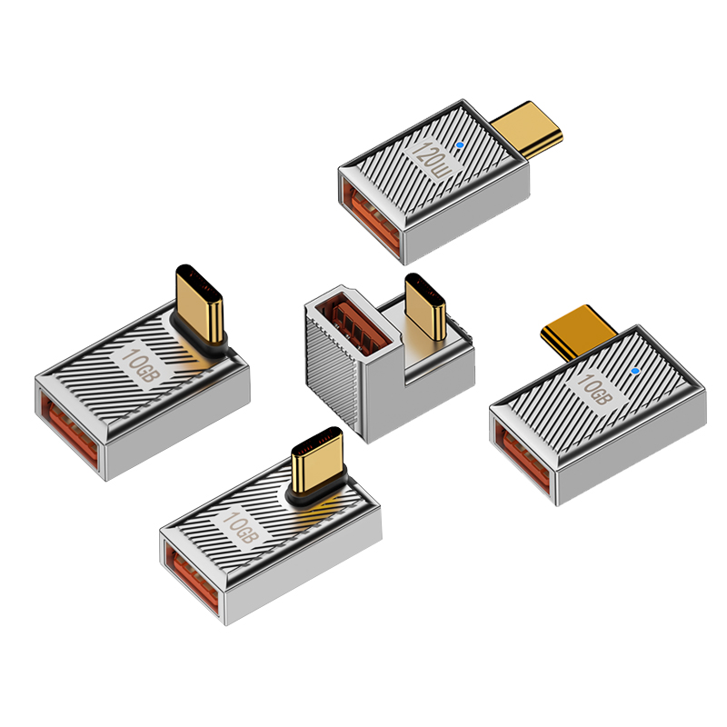 USB OTG转接头U型弯头90度侧弯typec公转USb母口转换器PD120W快充USBC3.1手机电脑U盘优盘扩展器连接鼠标键盘 - 图0