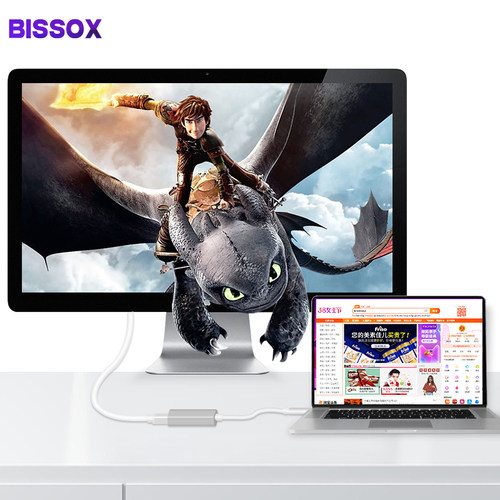Type-C转mini dp视频转换器适用苹果电脑macbook USB-C迷你DP转接头戴尔XPS13雷电3接显示器高清连接线4K60HZ - 图1