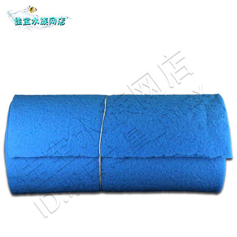 蓝色过滤棉鱼池过滤材料鱼缸过滤棉底滤过滤棉生化棉加厚海棉上滤 - 图0