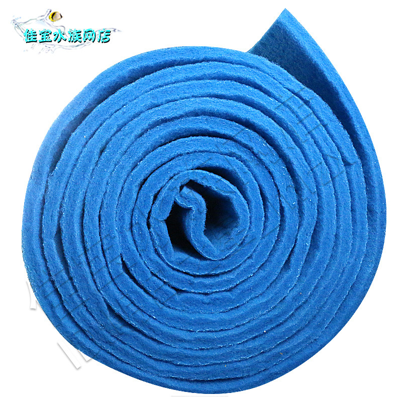 蓝色过滤棉鱼池过滤材料鱼缸过滤棉底滤过滤棉生化棉加厚海棉上滤 - 图1