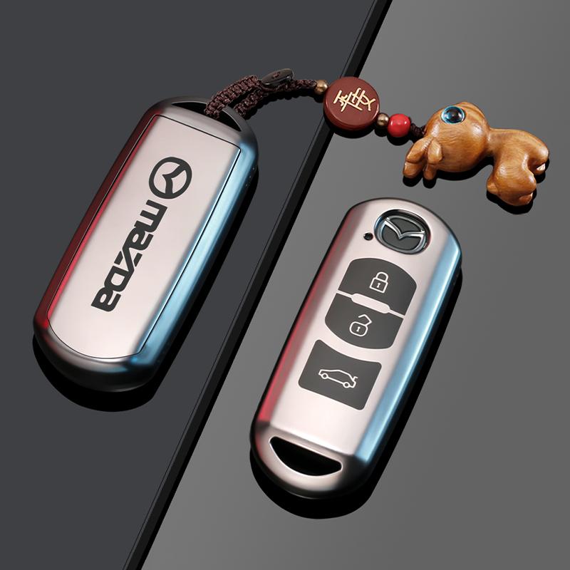 适用马自达3昂克赛拉钥匙套24款cx30汽车cx4阿特兹壳cx5睿翼扣包 - 图1