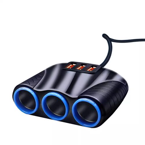 点烟器一拖三车载电源分配器点火汽车转换头通用USB充电多功能 - 图3