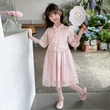 Летнее платье, детское ханьфу, юбка, китайский стиль, подходит для подростков, детская одежда