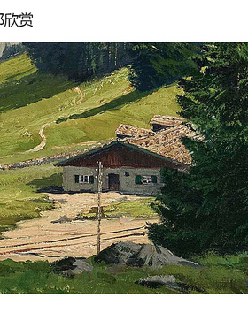少女峰群山全景德国风景装饰画