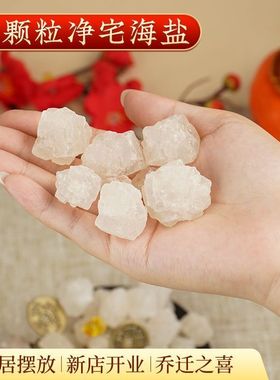 大粒粗盐摆件搭配天然原盐海盐消磁净宅开启搬家新篇天然海盐摆件