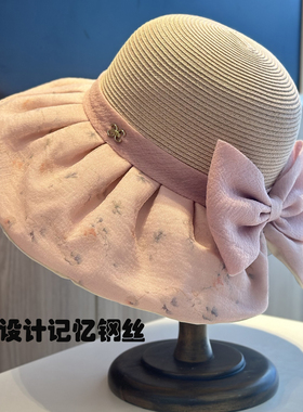 水墨中国风渔夫帽子女春夏季