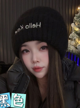 韩系冬季保暖毛线帽子女