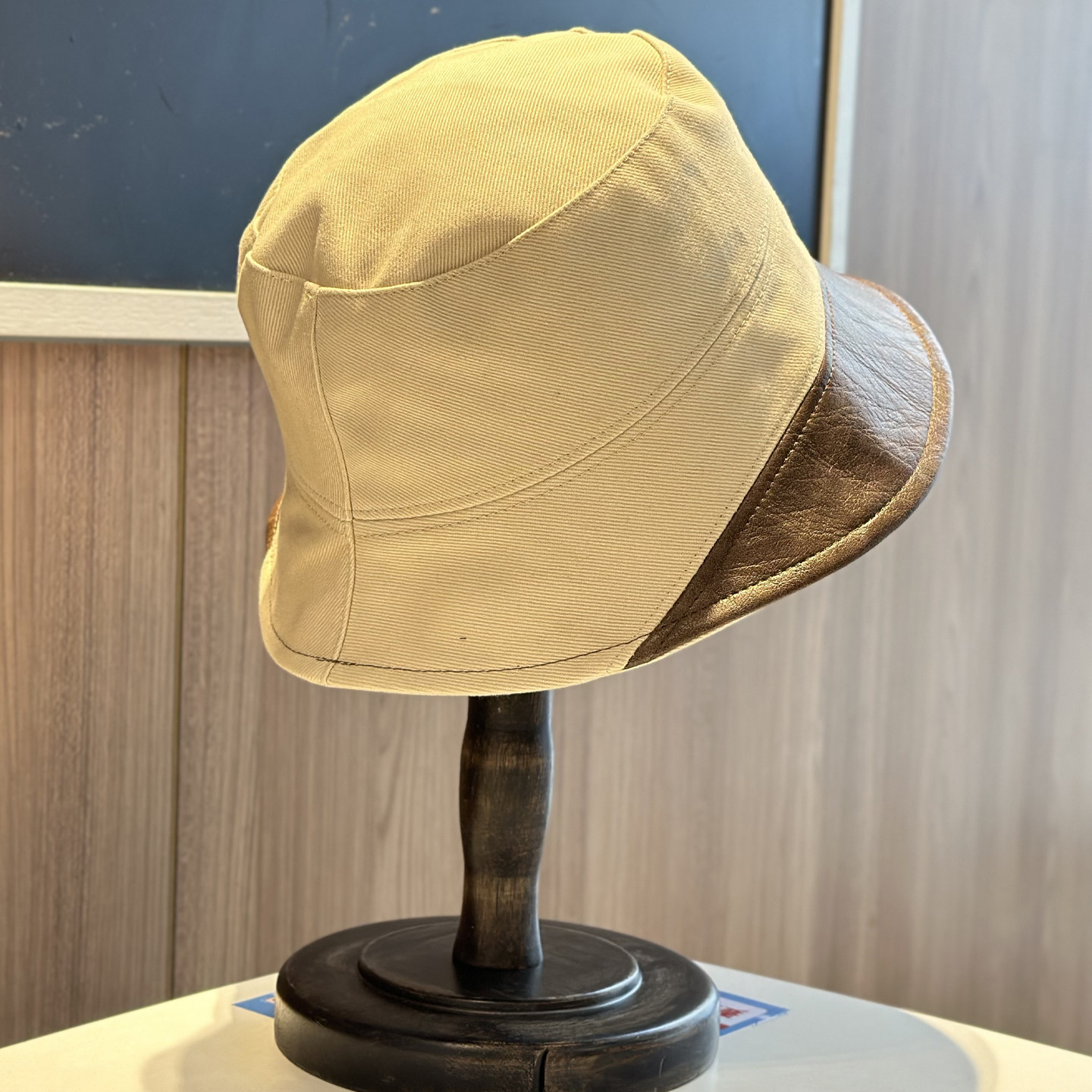 2026新款PU皮质拼接渔夫帽子女可折叠遮阳水桶帽显脸小百搭盆帽,淘宝优惠券,粉丝福利购,淘宝优惠卷