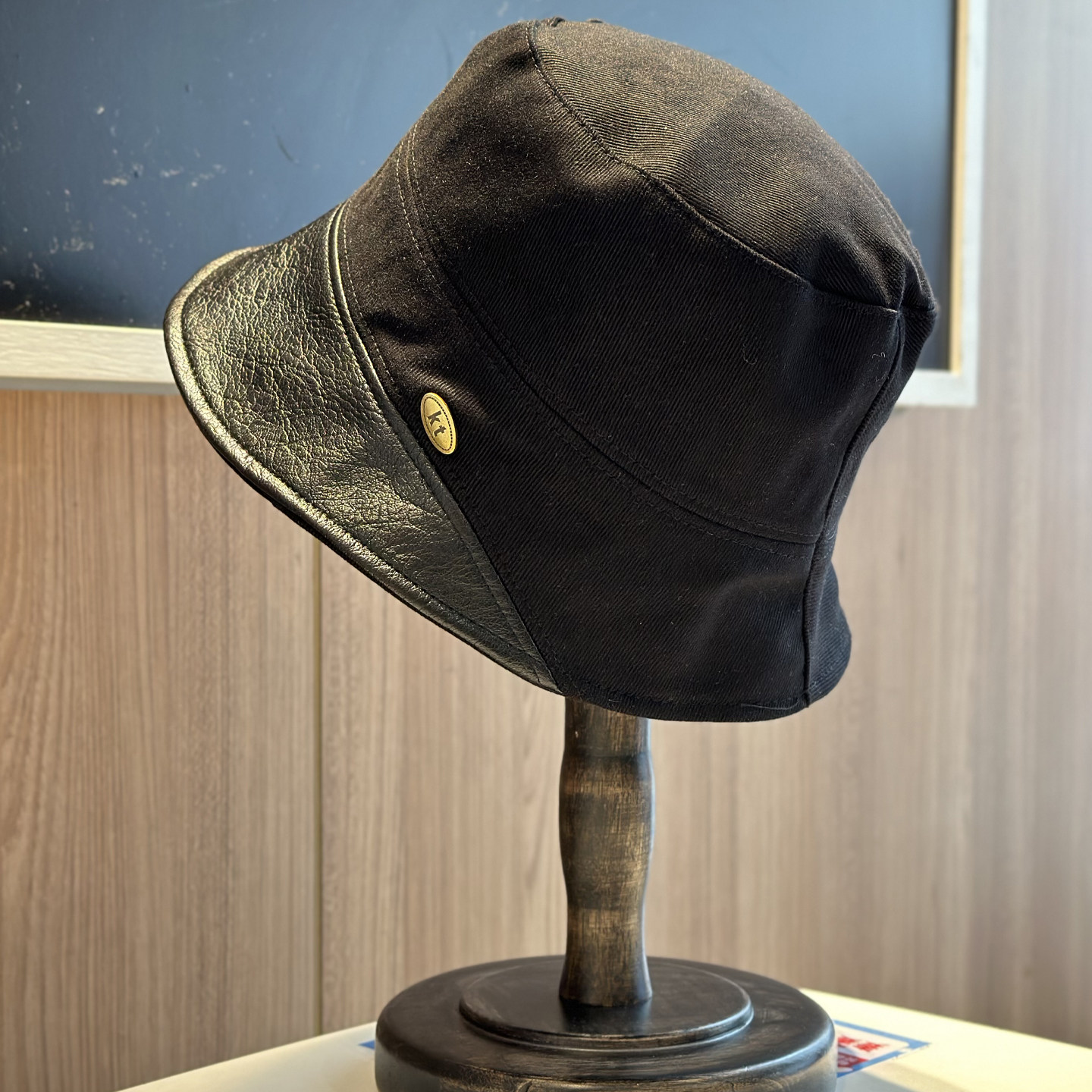 2026新款PU皮质拼接渔夫帽子女可折叠遮阳水桶帽显脸小百搭盆帽,淘宝优惠券,粉丝福利购,淘宝优惠卷