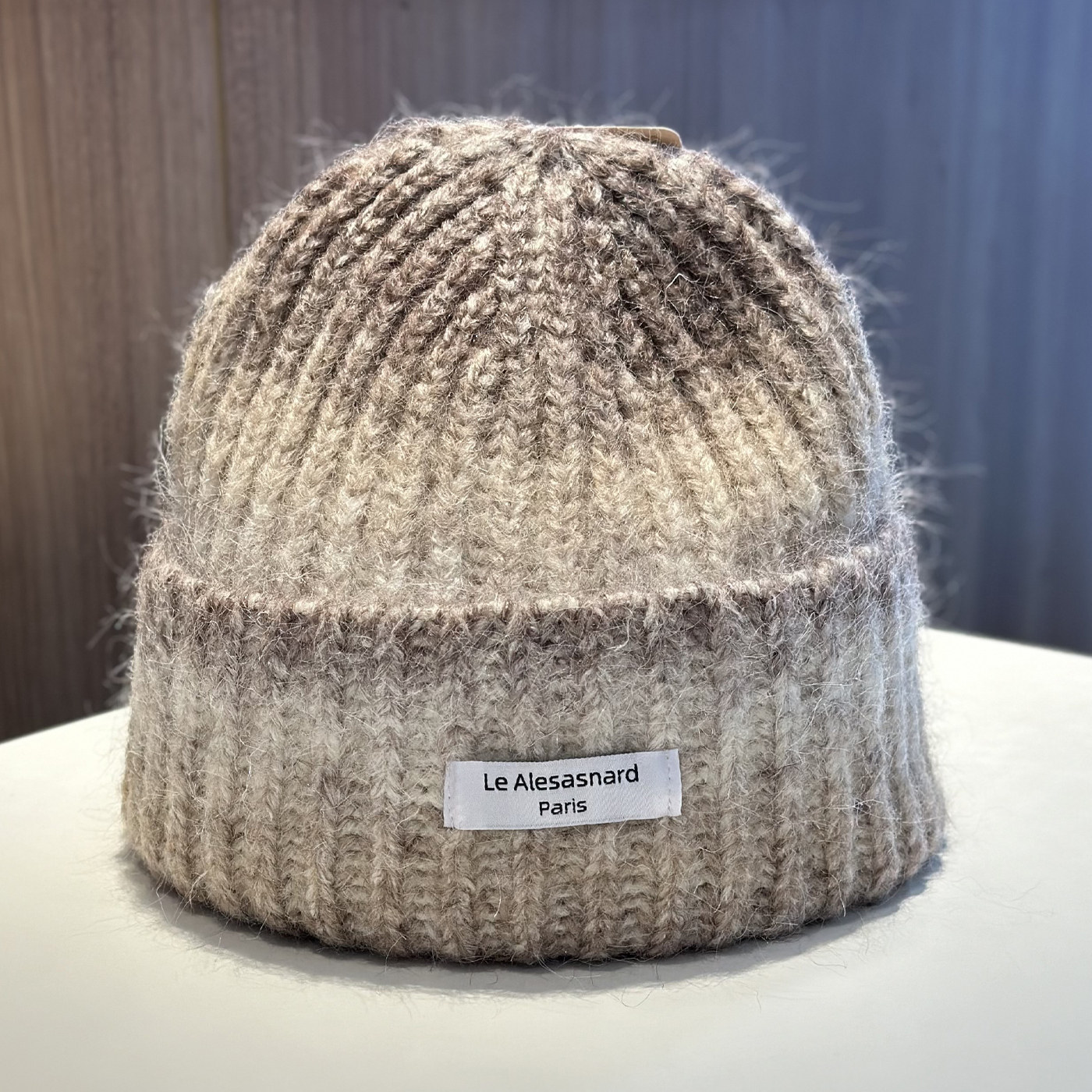 落日晚霞渐变字母贴布毛线帽子女时尚百搭保暖卷边针织帽2025新款,淘宝优惠券,粉丝福利购,淘宝优惠卷