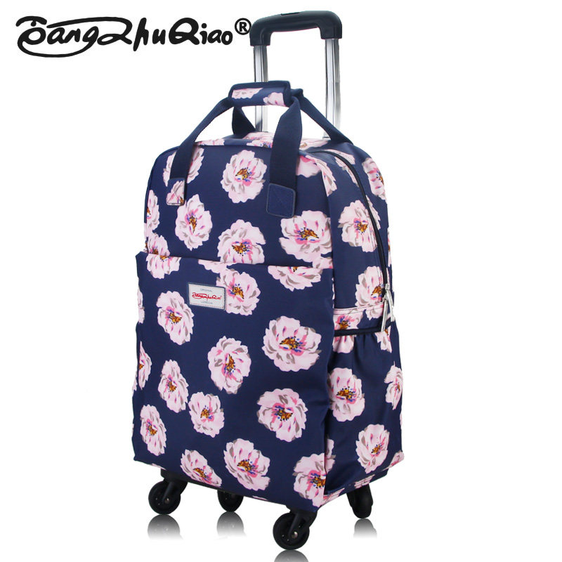 20寸登机箱防水帆布印花手提万向轮 bangzhuqiao旅行箱