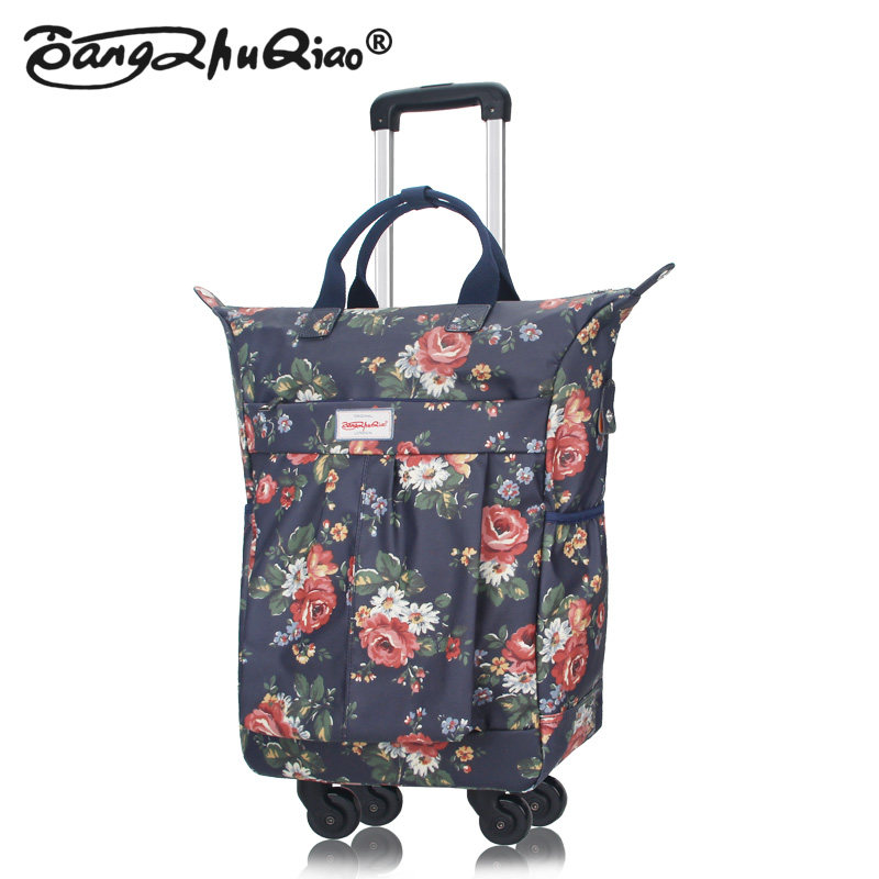 防水印花手提万向轮拉杆包登机箱 bangzhuqiao旅行袋