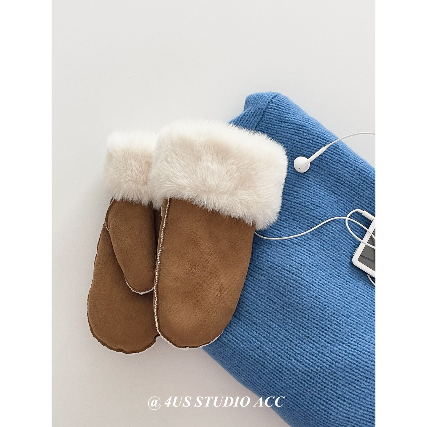 加绒加厚栗子色秋冬季连指手套女户外骑行防风滑雪皮毛一体手套,淘宝优惠券,粉丝福利购,淘宝优惠卷