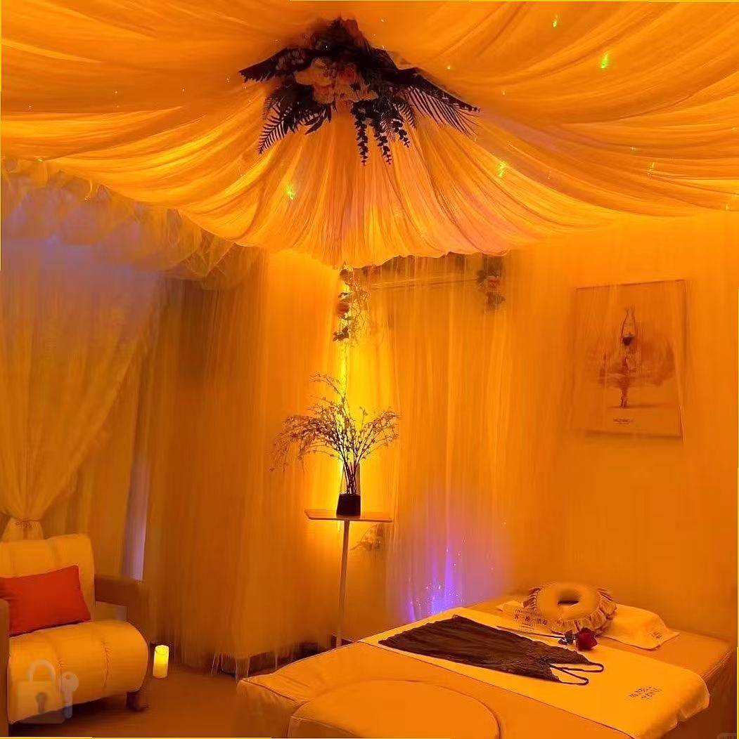 疗愈吊顶纱幔天花板装饰私密房间布置保养美容院吊顶装饰浪漫私密,淘宝优惠券,粉丝福利购,淘宝优惠卷