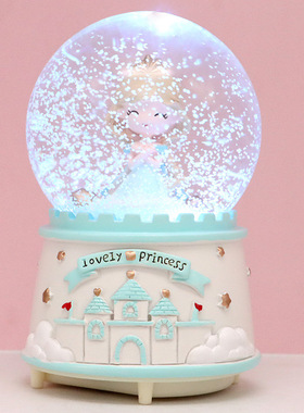 上发条音乐盒水晶球天空之城儿童