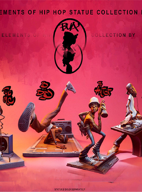 摇滚嘻哈卧室手办男孩DJ人物摆件