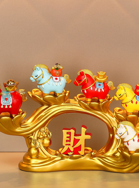 马上有钱创意礼品马摆件喜庆礼盒