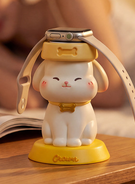 床头猫咪智能手表充电支架小摆件