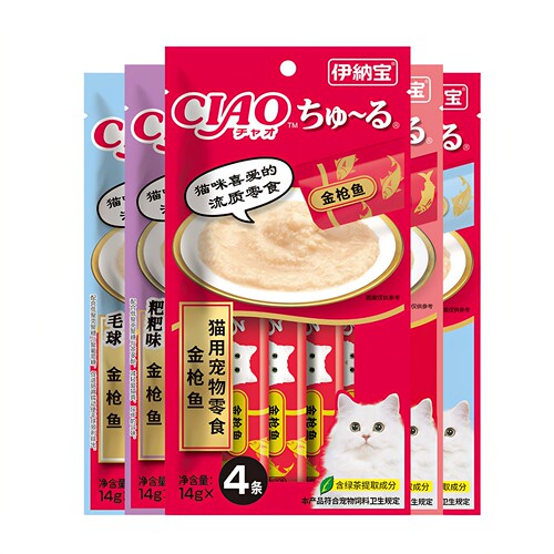 宅猫酱 伊纳宝猫条CIAO啾噜妙好成幼猫烧系列奶昔湿粮条猫零食 - 图3