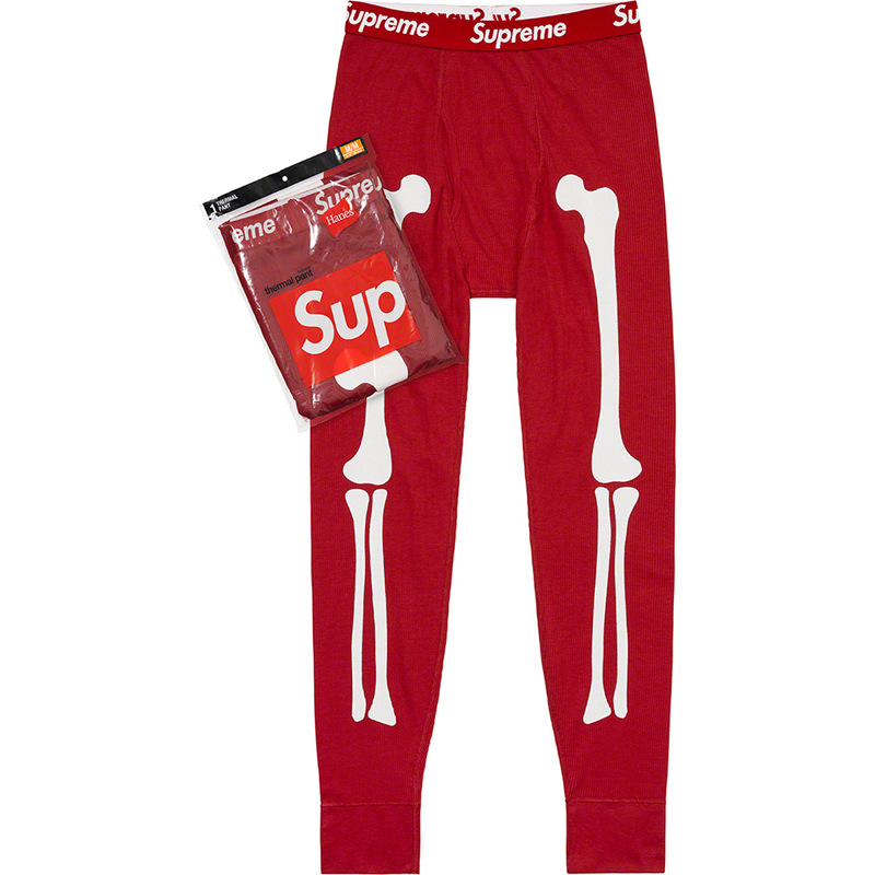 Supreme Hanes Bones Thermal Crew保暖裤秋裤加厚华夫格打底内裤 | 伊范儿时尚