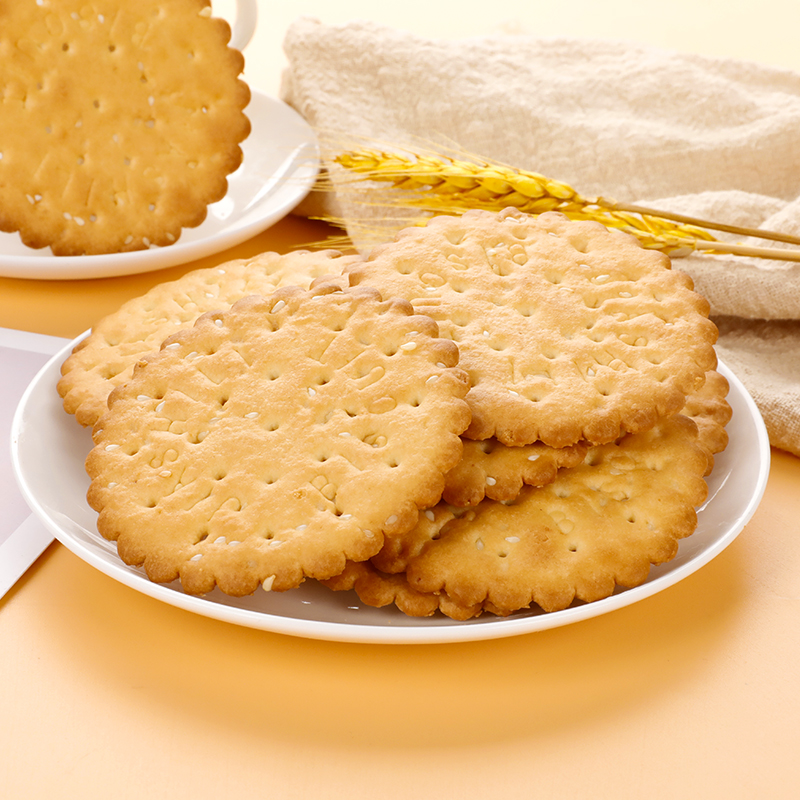 嘉士利甜薄脆饼干1kg独立包装芝麻红枣味早餐饼干零食品整箱批发 - 图1