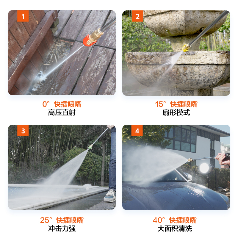 亿力庭院清洗机高压220v自吸家用洗车水枪水泵冲洗地面大功率神器